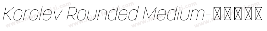Korolev Rounded Medium字体转换